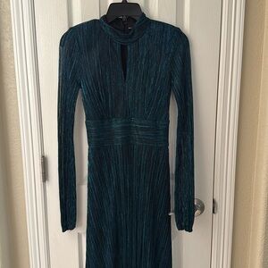 Aqua long sleeve maxi dress